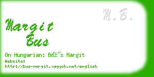 margit bus business card